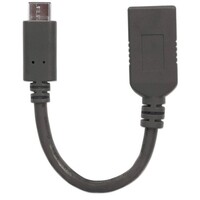 CABLE USB 3.2 GEN 1, 5 GBPS, TYPE-C MALE TO TYPE-A FEMALE 6 IN USB-IF CERTIFIED, BLACK