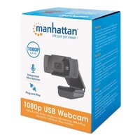 WEBCAM 2 MEGAPIXELS 1080P USB-A PLUG INTEGRATED MICROPHONE ADJ CLIP BASE 30 FPS BLACK