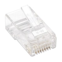 CONNECTOR RJ45 3-PRONG CAT5E 15 MICRON GOLD FOR SOLID WIRE 100 PC JAR