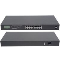 SWITCH 16-PORT GIGABIT ETHERNET POE+ WITH TWO SFP