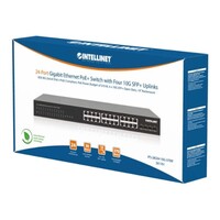 SWITCH 24 PORT POE+ AND FOUR SFP+ 10G SLOTS 370 W RACKMOUNT