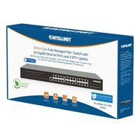 SWITCH 28-PORT L2+ FULLY MANAGED POE+ WITH 24 GIGABIT ETHERNET PORTS AND 4 SFP+ UPLINKS