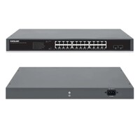 SWITCH 24 PORT POE+ AND 2 SFP SLOTS POWER BUDGET POE EXTEND AND PDM (370 W RACKMOUNT