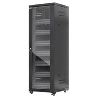RACK CABINET 38U PRO LINE WITH INTEGRATED FANS 7 RACK SHELVES / CASTERS AND FEET / TEMPERED GLASS DO