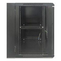 RACK CABINET WALL MOUNT 12U/21.7"D DOUBLE SECTION ASSEMBLED BLACK