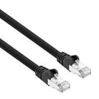 CABLE CAT8.1 PATCH SHEILDED 40G 2 GHZ 24 AWG STRANDED 1FT BLACK