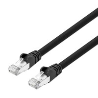 CABLE CAT8.1 PATCH SHEILDED 40G 2 GHZ 24 AWG STRANDED 7FT BLACK