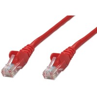 CABLE CAT5E BOOTED RED 0.5FT