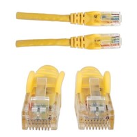 CABLE CAT6 BOOTED YELLOW 2FT