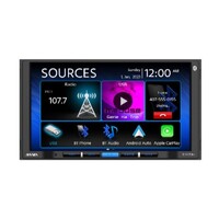 RECEIVER 7" CAPACITIVE TOUCHSCREEN LCD (1024X600), WIRED APPLE CARPLAY & ANDROID AUTO, BUILT-IN BLUE