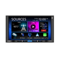 RECEIVER 7" CAPACITIVE TOUCHSCREEN LCD (1024X600), WIRED APPLE CARPLAY & ANDROID AUTO, BUILT-IN BLUE