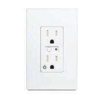 GOCONTROL Z-WAVE PLUS WHITE IN-WALL OUTLET WITH ENERGY MONITORING/1 CONTROLLED/1 PASS-THROUGH