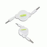 CABLE 3.5 MINI JACK RETRACTABLE EXTENSION CABLE - 46IN