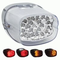 LIGHT REPLACEMENT TAIL LIGHT W/TURN SIGNALS - CLEAR LENS 1999-2016