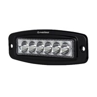 LIGHT DRIVING SINGLE ROW FLUSH MOUNT 6 LED 18 WATT BLACK