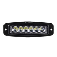 LIGHT DRIVING SINGLE ROW FLUSH MOUNT 6 LED 18 WATT BLACK