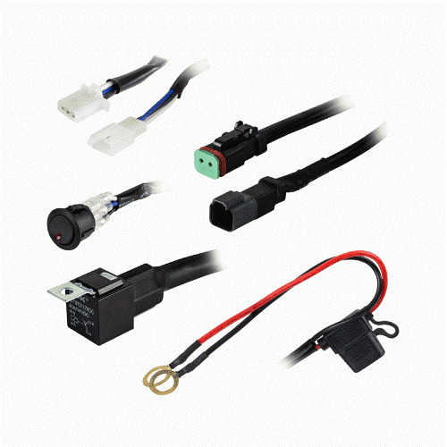 KIT DT WIRING HARNESS & SWITCH 1 LAMP UNIVERSAL