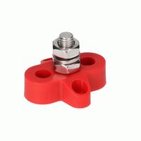 SINGLE TERMINAL STUDS M8 5/16? RED
