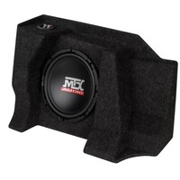 WOOFER LOADED W/ 10" WOOFER & AMPLIFIED, BLACK. CHEVROLET SILVERADO  & GMC SIERRA 1500/2500 DOUBLE C