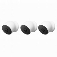 CAMERA NEST CAM BATTERY POWERED INDOOR/OUTDOOR WHITE 3 PACK