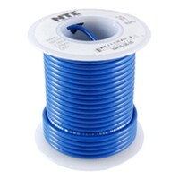 HOOKUP WIRE 22GA SOLID 100' BLUE