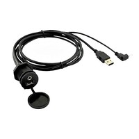 CABLE 3 FT EXTENSION USB & 3.5MM A/V AUX W/WATERPROOF CAP MOUNTABLE PORT RELOCATE