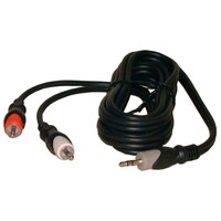 CABLE 3.5MM 3C PLUG TO DUAL RCA MALE 6 FT