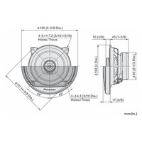 SPEAKERS 4" 2-WAY COAX 50W/230W MAX