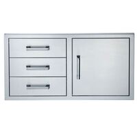 SINGLE DOOR WITH TRIPLE DRAWER, 42-IN. W X 22-IN. H