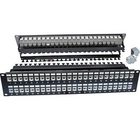 PATCH PANEL CAT6A W/24 JACKS & CABLE MGMT, 1U