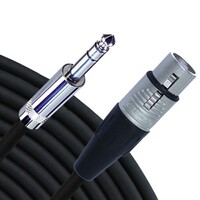 CABLE XLR FEMALE TO 1/4" TRS MALE 3' BLUE