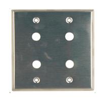 WALL PLATE DOUBLE GANG STAINLESS