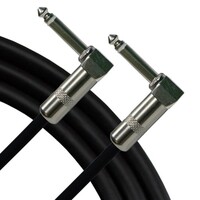 CABLE 1/4" MALE RIGHT ANGLE - 1/4" MALE RIGHT ANGLE GUITAR CABLE 6"
