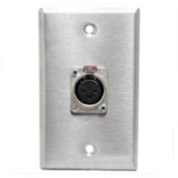 WALL PLATE SS WITH 1 MALE XLR