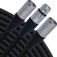 CABLE "Y" 2-XLR/M TO 1-XLR/F 6'