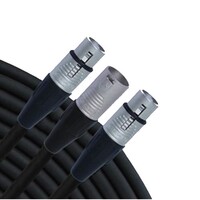 CABLE "Y" 2-XLR/F TO 1-XLR/M 6'