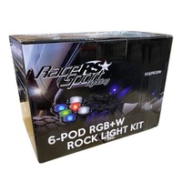 LED KIT 6-POD RGB+W HI-POWER ROCK LIGHT W/ BT APP CNTRL