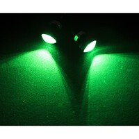 LIGHT LED QUARTER SIZE MARKER  CUSTOM (GREEN) WITH MOUNTING BACK BOLT