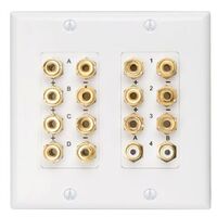 WALL PLATE DUAL GANG DECORA HOME THEATER WHITE - HTP-7.2