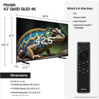 TV 43" Q60D SERIES QLED SMART 4K UHDTV HLG QUANTUM HDR 2024