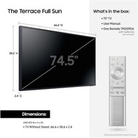 TV 75" THE TERRACE FULL SUN OUTDOOR QLED 4K SMART TV