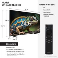 TV 75" Q60D SERIES QLED SMART 4K UHDTV HLG QUANTUM HDR 2024