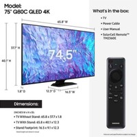 TV 75“ Q80C SERIES QLED 4K QUANTUM HDR 4K 2023