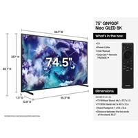 TV 75" QN900F SMART LED-LCD NEO QLED 8K 7680X4320 120HZ 2025