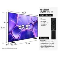 TV 70" U8000F SMART LED-LCD TV UHD 4K CRYSTAL UHD 3840X2160 2025