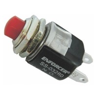 SWITCH SPST N/O PUSHBUTTON RED