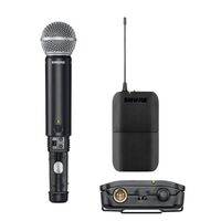 WIRELESS SYSTEM DUAL RECEIVER COMBO W/MX153 LAPEL AND SM58 HANDHELD