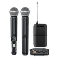 WIRELESS SYSTEM BLX1288 COMBO W/WL185 LAPEL AND SM58 HANDHELD
