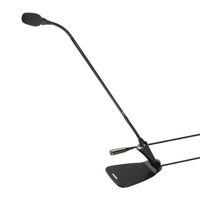 MICROPHONE GOOSENECK MIC BLACK W/BASE/SWITCH/LED 18"