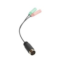 CABLE ADAPTER DUAL 3.5MM FEM TO MALE DIN